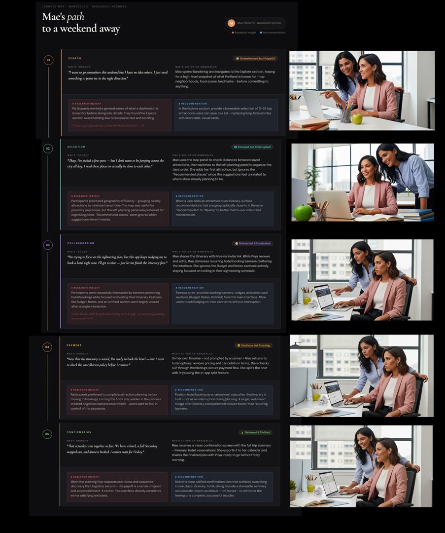 AI-assisted journey mapping storyboard